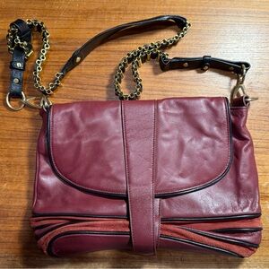 Fabiola Pedrazzini “Tinia”Burgundy Leather Shoulder Bag